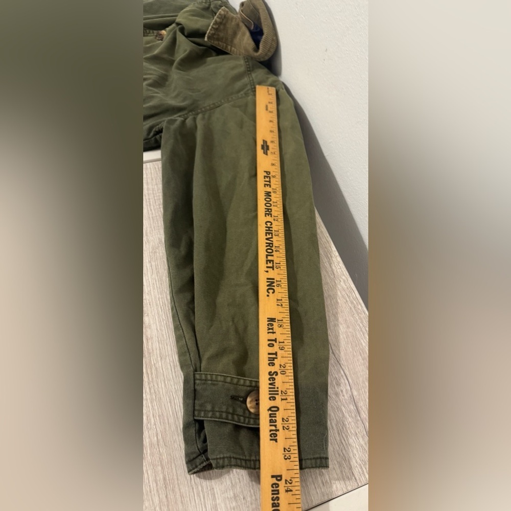 Vintage Gap Chore Field Jacket Olive Green Corduroy Cuffs Collar *NO SIZE TAG* - Picture 8 of 9